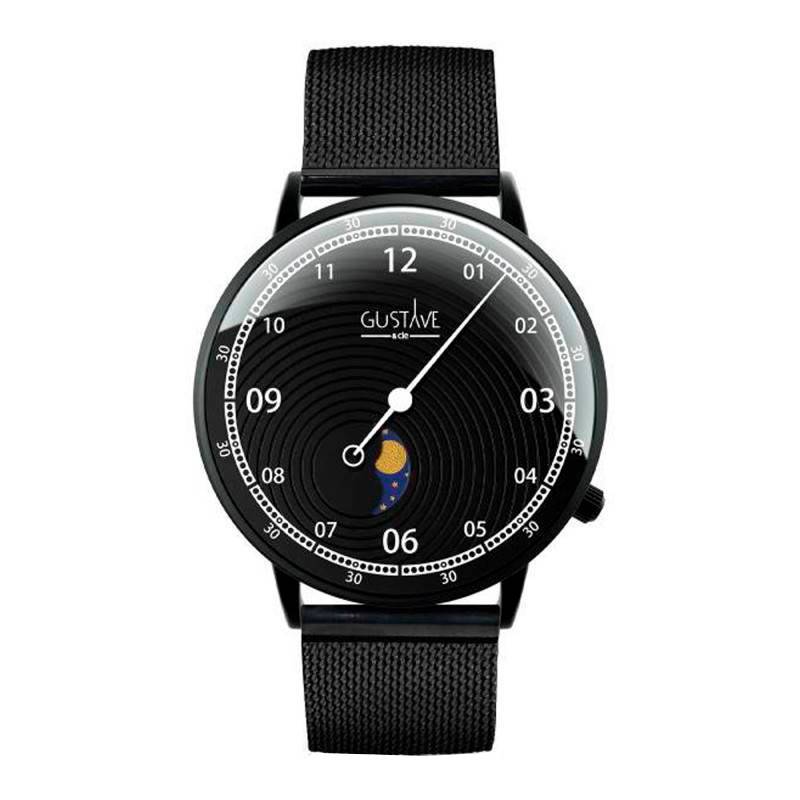 Black & Black Milanese 12H Georges Watch 40mm - Gustave & Cie