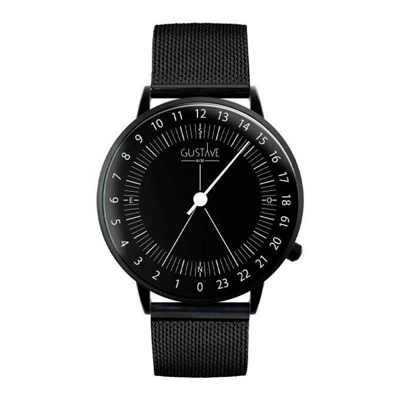 Black & Black Milanese 24H Antoine Watch 40mm - Gustave & Cie