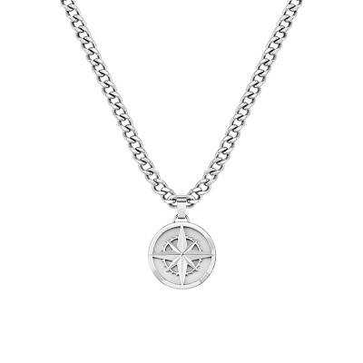 North Compass Rose Steel Necklace, 61 cm - 1580544 - Boss