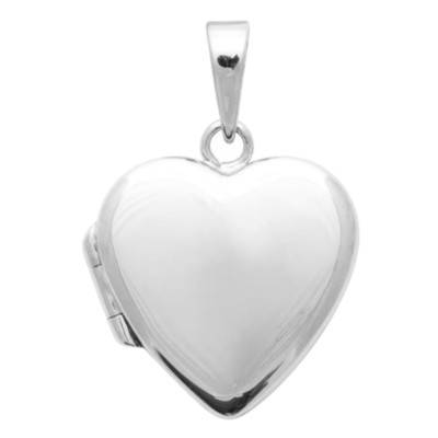 925 Rhodium-Plated Silver Heart Photo Pendant - Emanessence