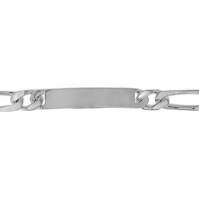 Gourmette Identité Série Alternée 1-3, 8 mm, Argent Massif, 22 cm - Artemis