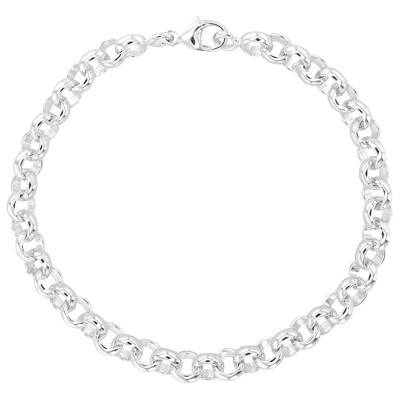 925 Silver Rolo Chain Bracelet, Length 19 cm - Artemis