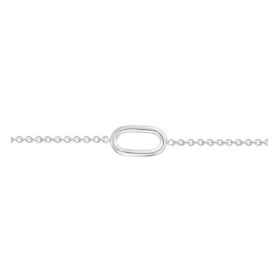 Bracelet Maille Forçat Ronde & Ovale en Argent 925, Largeur 3,00 mm, Longueur 18 cm - Artemis