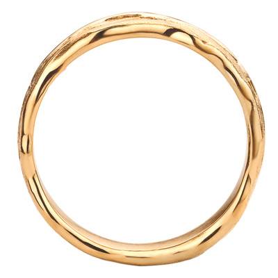 Terra 750 Yellow Gold Comfort Wedding Ring, Width 4,80 mm - Aurodesign