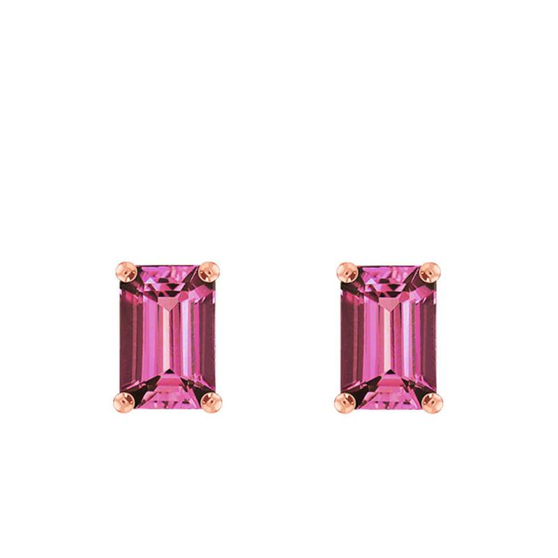 Rose Gold & Rhodolite Leverback Earrings - Aurora