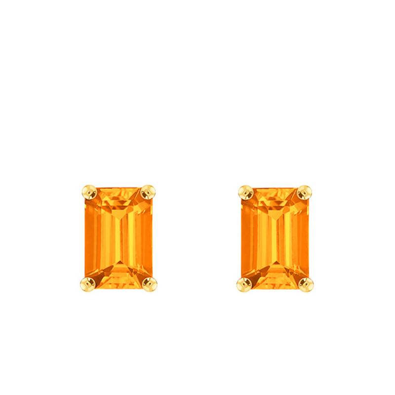 750/1000 Yellow Gold & Citrine Leverback Earrings - Aurora