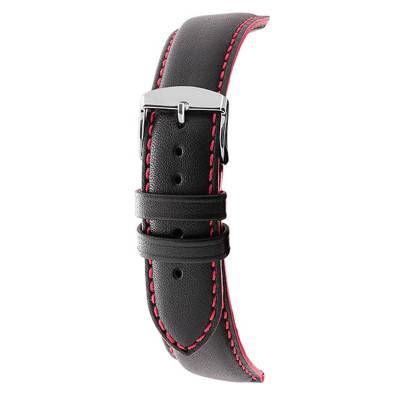 Black Red-Stitched Neptune Watch Strap 7230751 - Bracelet Rochet