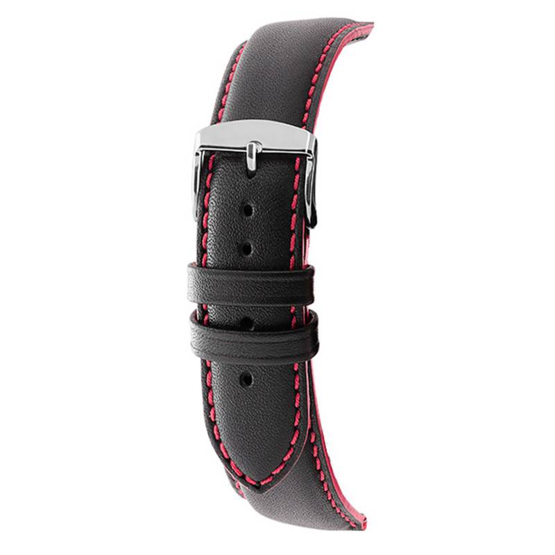 Black Red-Stitched Neptune Watch Strap 7230751 - Bracelet Rochet