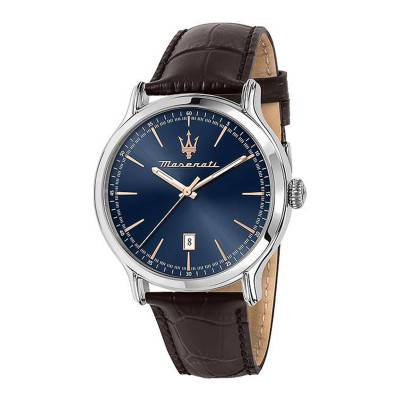Montre Epoca Bleue Cuir Marron R8851118016 - Maserati