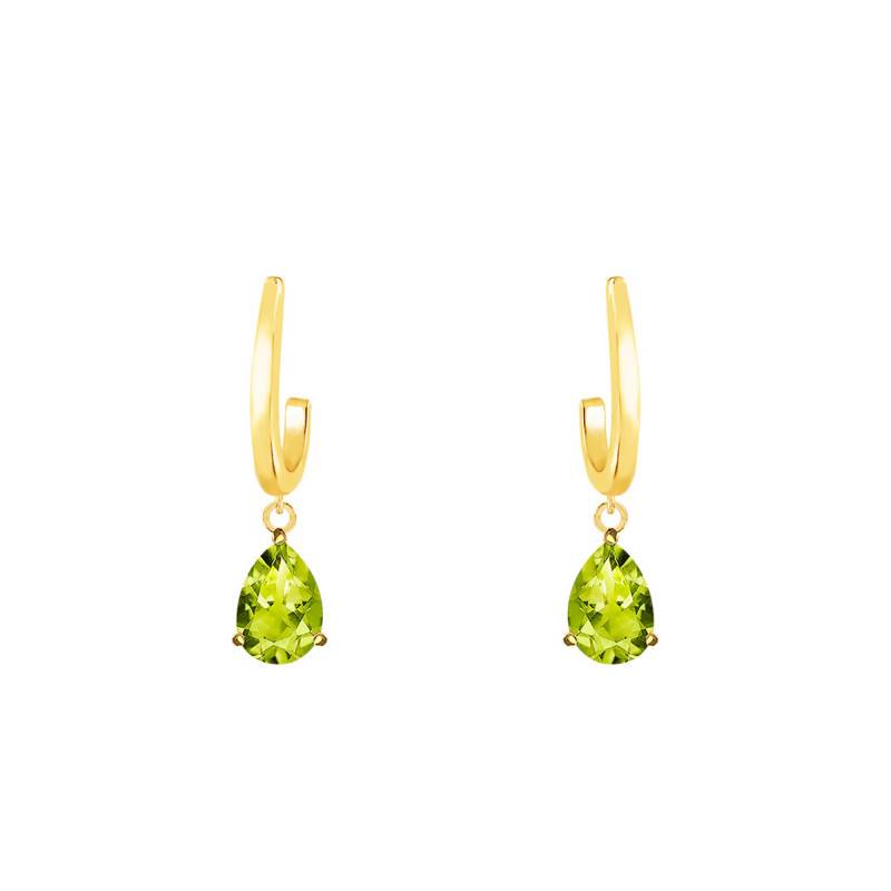 375/1000 or 750/1000 Yellow Gold & Peridot Drop Earrings - Aurora