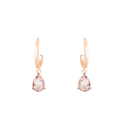 Boucles d'oreilles Pendantes Or Rose 375 ou 750 & Morganite - Aurora