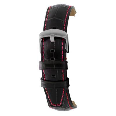 Indiana Black Red Stitching 5590715 Watch Strap - Bracelet Rochet