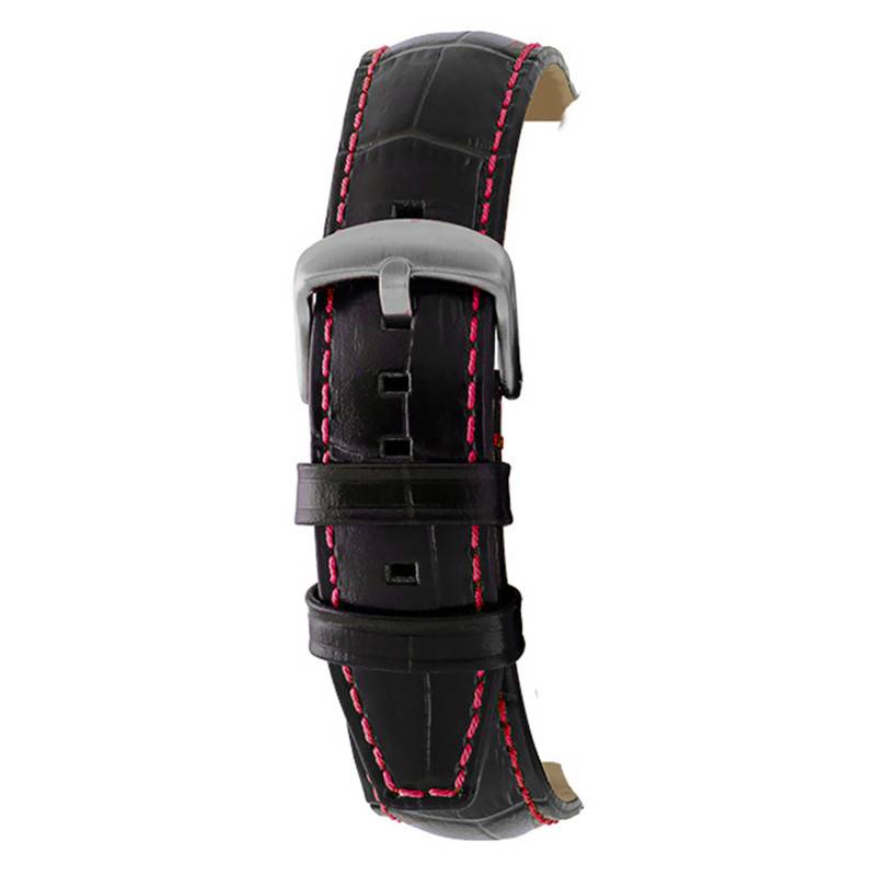 Indiana Black Red Stitching 5590715 Watch Strap - Bracelet Rochet