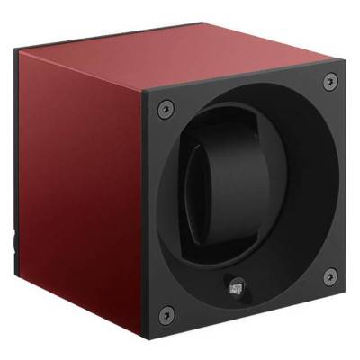 Masterbox Aluminum Red Rotating Watch Winder - SwissKubik