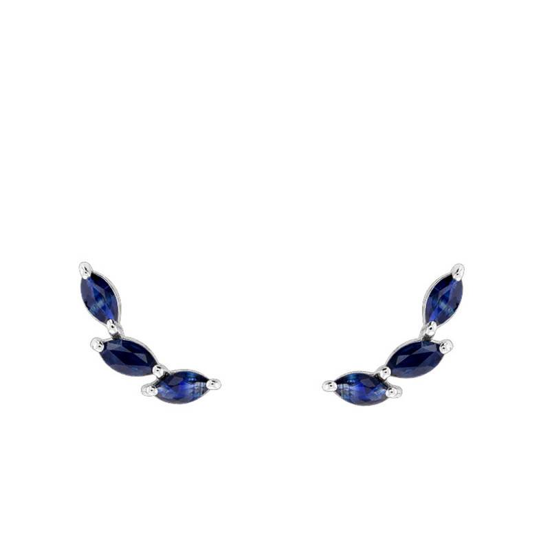 White Gold & Sapphire Earrings - Aurora