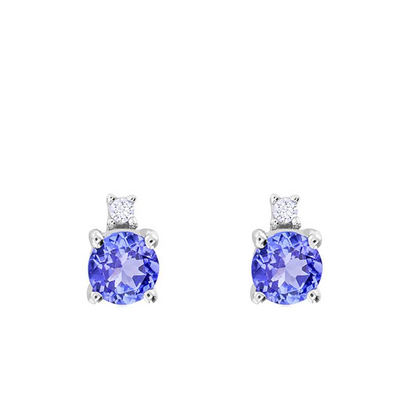 White Gold & Diamond and Tanzanite Earrings - Aurora