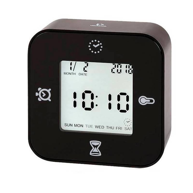 Black Quartz Digital Alarm Clock VR30071 - Vedette