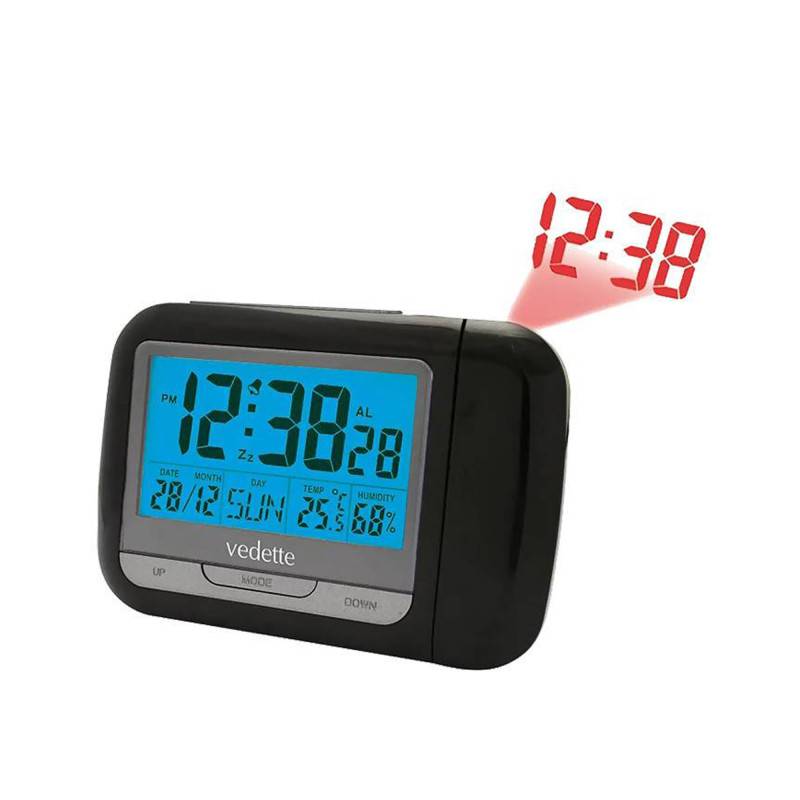 Black LCD Alarm Clock VR30053 - Vedette