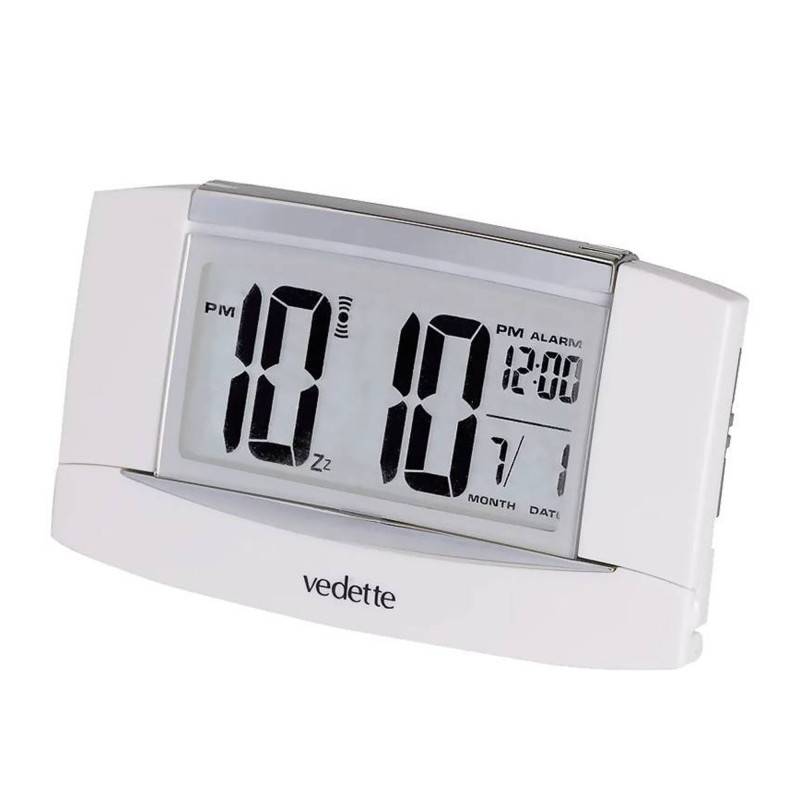 White LCD Alarm Clock VR30046 - Vedette
