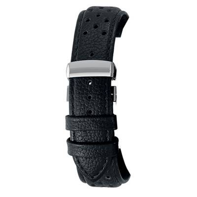 Magny Cours Black Leather Watch Strap in 18mm, 20mm or 22mm - Bracelet Rochet