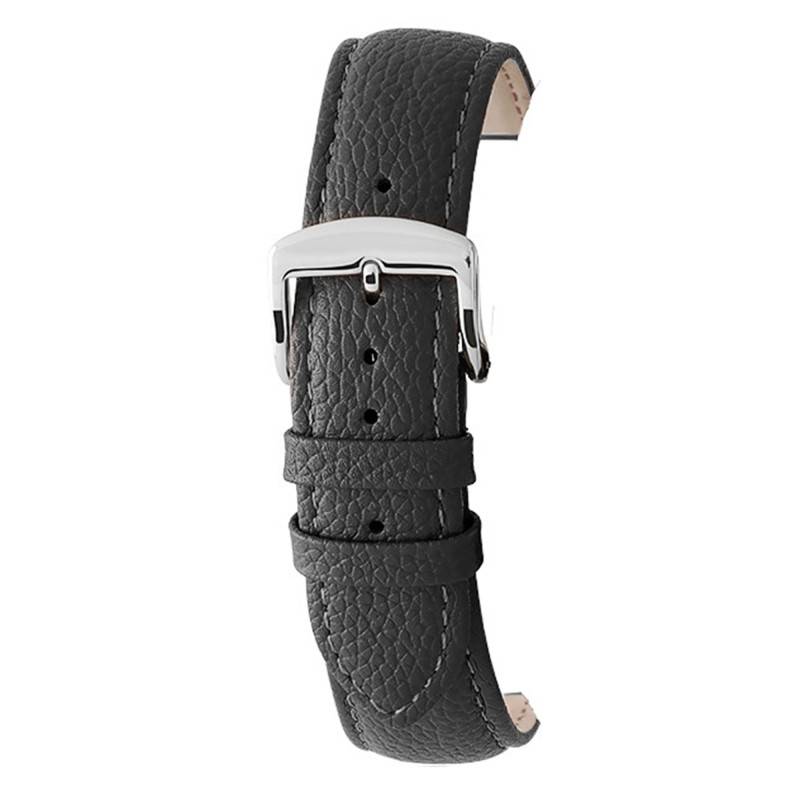 602 BOSTON Black Leather Watch Strap 6020601 - Bracelet Rochet