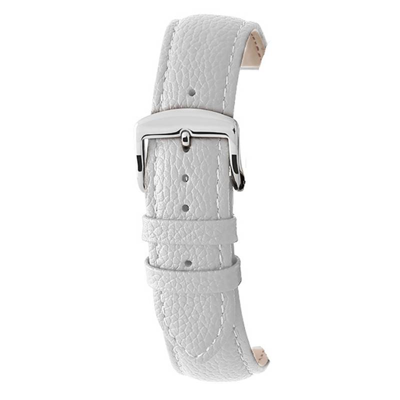 White Leather 602 BOSTON Watch Strap 6020602 - Bracelet Rochet