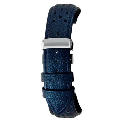 Navy Blue Magny Cours Leather Watch Strap in 18mm, 20mm or 22mm - Bracelet Rochet