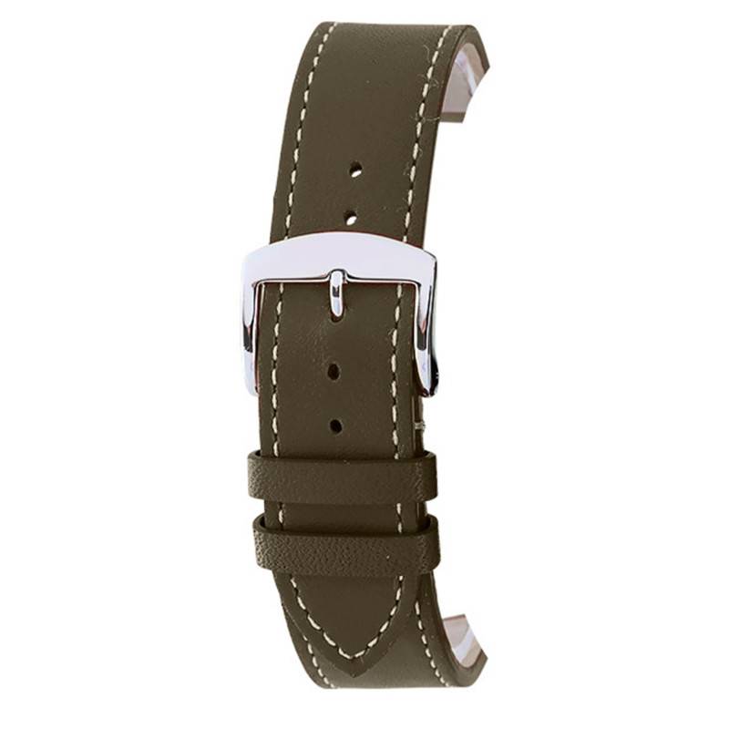 Manhattan Taupe Leather Watch Strap 3022040XS02 - Bracelet Rochet