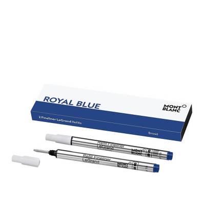 Recharges pour feutre fin x 2 Royal Blue 128249 - Montblanc