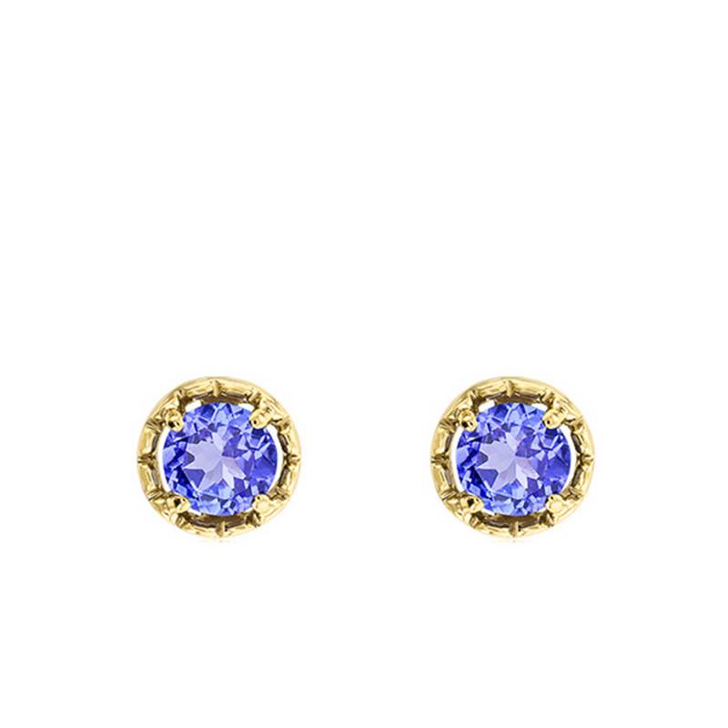 Yellow Gold & Tanzanite Drop Earrings - Aurora