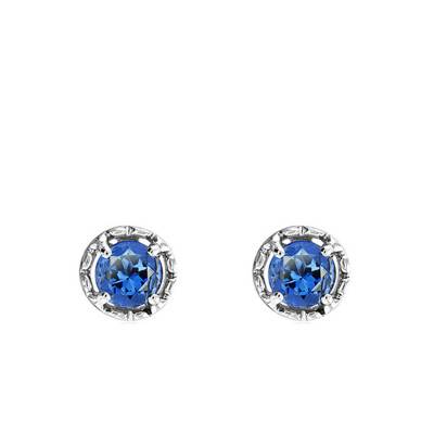 Boucles d'oreilles Or Blanc 375 & Topaze London Blue - Aurora