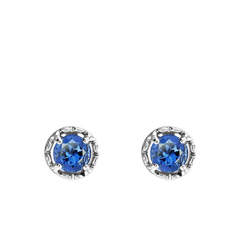 375 Gold White London Blue Topaz Earrings - Aurora