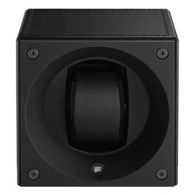 Ecrin Rotatif Masterbox Leather - Black Leather & Black Stitches - Swiss Kubik