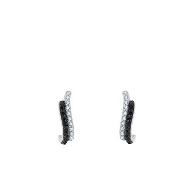 Boucles d'oreilles en Or Blanc 750 & Diamants - Aurora
