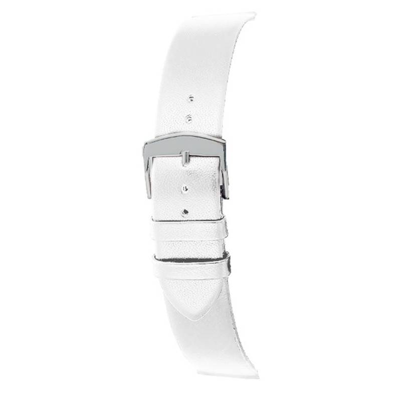 Trendy White Lambskin Leather Watch Strap 6340002 - Bracelet Rochet