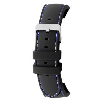 Bracelet de montre Swing Noir surpiqué Bleu 8232001SC12 - Bracelet Rochet
