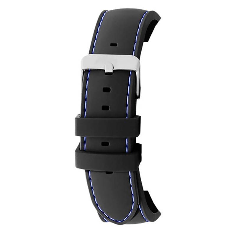 Swing Black Blue-Stitched Watch Strap 8232001SC12 - Bracelet Rochet
