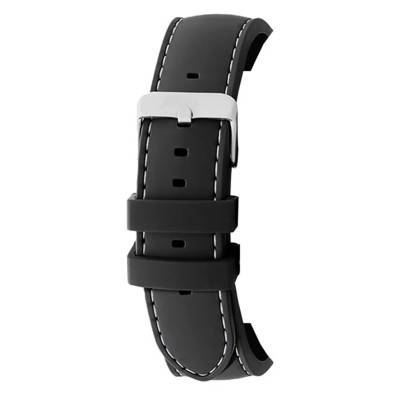 Bracelet de montre Swing Noir surpiqué Blanc 8232001SC02 - Bracelet Rochet