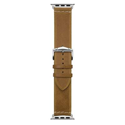 Honey Brown Leather Apple Watch Amarillo Watch Strap 720 - Bracelet Rochet
