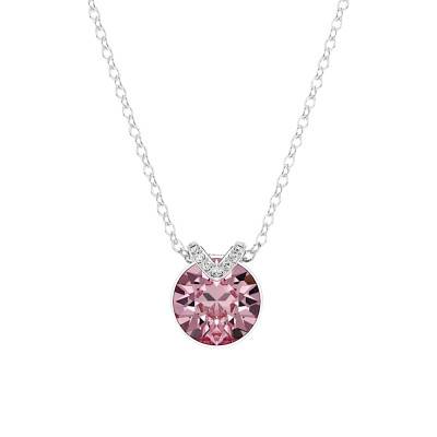 Bella V Rhodium-Plated Metal Necklace with Two-Tone Crystals, Length 38 cm to 43 cm - 5724289 - Swarovski
