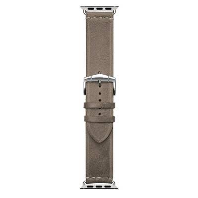 Grey Leather Apple Watch Amarillo Watch Strap 720 - Bracelet Rochet