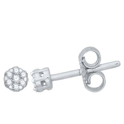 Boucles d'oreilles, Or blanc & Diamants - Aurora