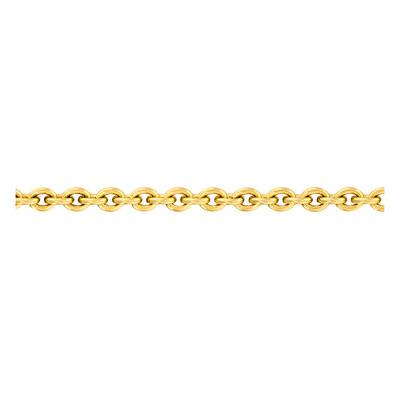 Collier chaîne forçat réglable, Or Jaune 750, Longueur 45cm - Buelling