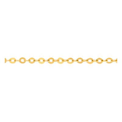 750 Yellow Gold Flat Cable Chain, Length 42 cm, Width 1.20 mm - Buelling