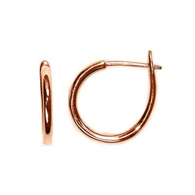 Boucles d'oreilles Huggies Rondes, Or Rose 750, Diamètre 12 mm - Buelling