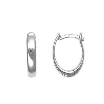 Boucles d'oreilles Huggies en Or Blanc 750 - Buelling