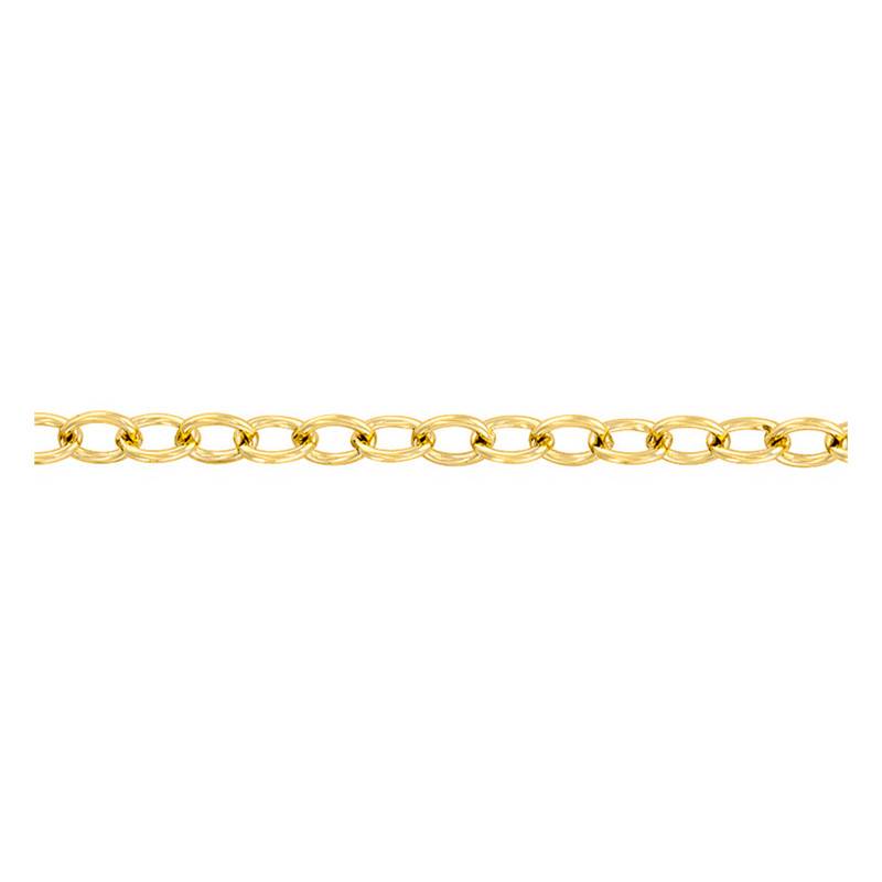 Yellow Gold 750 Oval Link Chain, Length 42 cm - Buelling