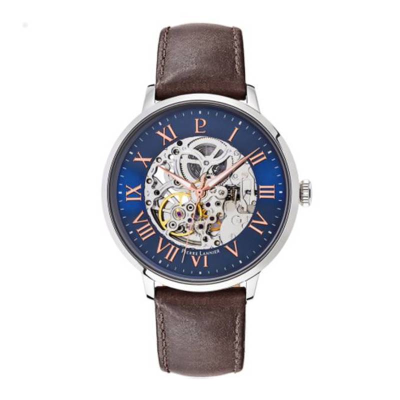 Brown Leather Automatic Watch 322B164 - Pierre Lannier