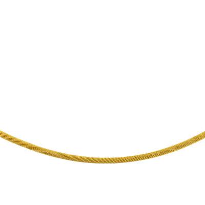 Tatiana 750/1000 Yellow Gold Cable Necklace, 45 cm Length - Buelling