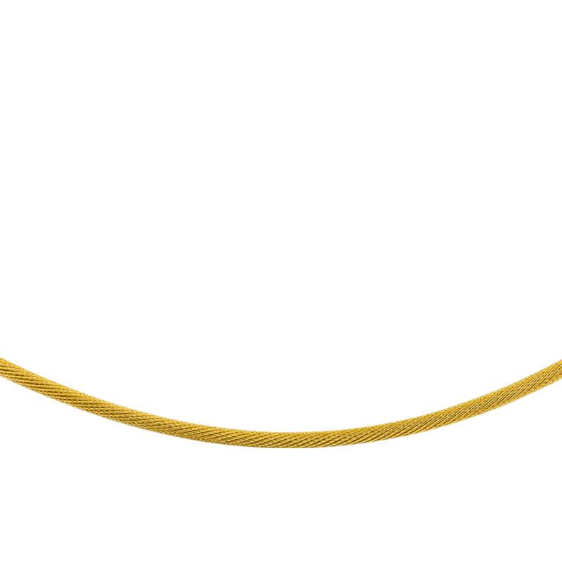 Tatiana 750/1000 Yellow Gold Cable Necklace, 45 cm Length - Buelling